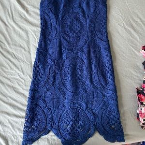 Navy Blue Lace Dress